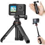 K&F Concept 33.5cm/13.2" Mini Tripod Selfie Stick for Action Camera, Compatible with GoPro Hero 13/12/11/10/9/8/Max, DJI Osmo Action 4/3/2/1, Insta360 One R/RS & Other Action Cameras