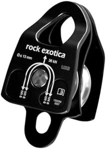 Rock Exotica Machined Mini Pulley 1.1" – Double Sheave (Black) – High-Strength CNC-Milled Pulley for Climbing, Rescue & Rigging – Compact, Lightweight, and Snag-Free Design