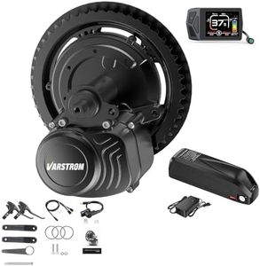 Varstrom TSDZ 48V 500W Mid Drive Kit TSDZ2B New Version Electric Bike Conversion Kit with 48V 13Ah Downtube Battery and EKD01 Multi-language Ebike Display for BB68mm-73mm Mountain Bike
