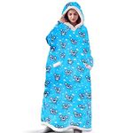 EAHOME Extra Long Hoodie Blanket Sweatshirt 3XL for Women Men 1pcs, Super Warm and Cozy Big Blanket Hoodie, Wearable Flannel Blanket with Sleeves and Pocket