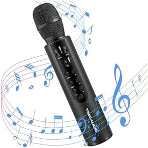4-in-1 Bluetooth Karaoke Mic with Powerful 10W Speaker - Your Ultimate Singing Machine (Black)