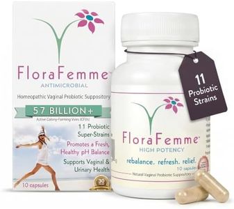 FLORAFEMME - pH Vaginal Probiotics Suppository - Supports pH Balance of Yeast & Bacteria for Feminine Freshness. Supports Restoration of Healthy Vaginal Flora & Eliminates Vaginal Odor