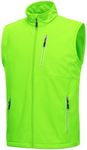 33,000ft Men's Windproof Lightweight Golf Vest Outerwear with Pockets, Softshell Sleeveless Jacket for Running Hiking Sports