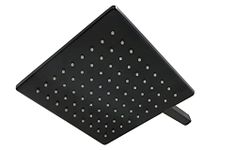 Pacify™ Size 8x8 SS Matte Black Coloured Square Overhead Rain Shower (Without Arm, Matte Black)