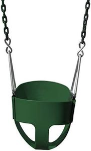 Gorilla Playsets 04-0008-G/G Full Bucket Toddler Swing, Bucket, Green 60" Plastic Coated Chains, 50 Lb Capacity