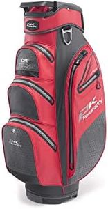 PowaKaddy Unisex Golf 2022 Dri-Tech Waterproof Cart Bag - Red/Cool Grey