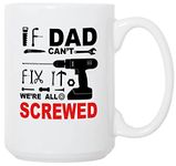 Funny Christmas Gift idea for Dad, New Dad, Husband, Grandpa & in-Law - Novelty Father’s Day Dad Birthday Gift Ceramic Coffee Mug Tea Cup 15 Oz