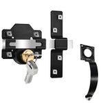 Long Throw Gate Lock with Handle, 70mm, Double Locking, 5 Keys