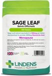 Lindens Sage Leaf Extract 500mg Tablets - 100 Pack - Equivalent to 500mg Dried Leaf Per Tablet - Standardised to Yield 2mg Rosmarinic Acid - UK Manufacturer, Letterbox Friendly