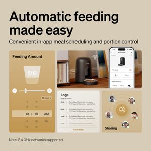 PETLIBRO Automatic Cat Feeder – WiFi App Control, Battery Operated, Portion Adjustable