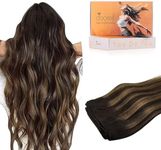 DOORES Weft Hair Extensions Human H