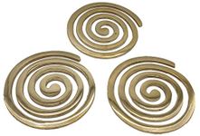 Plus Value Vastu Brass Helix Remedies for North-West Kitchen, Entrance Main Door, Toilet Vaastu Dosh/Defect Nivaran (Size 6 Inches, Set of 3 Pcs)