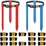 Ynotus Flag Football Belts Kids, Adjustable Flag Football Set 14 Player With 42Flags For Flag Football Flags And Belts Adult(14, Red&Blue)