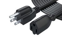 25 Ft Power Extension Cord Cable Extender - 18AWG NEMA 5-15P to 5-15R Strip Liberator Charger Outlet Saver for Computer Laptop Tv Monitor Printer PDU Office Tools Home Improvement Business and etc