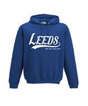 LEEDS Football Gift - Hoodie one Life one Club top Jumper Sweatshirt FC Present FH24 (Adult XL, Blue)