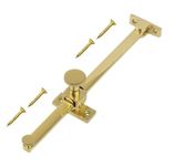 TERF® 250mm Heavy Duty Polished Brass Adjustable Sliding Screw Down Window Casement Stay 250mm (10'') Including Fixing Screw - Pack of 1