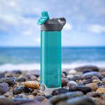 HidrateSpark TAP Smart Water Bottle. Tap to Track Water Intake & Glows to Remind You to Stay Hydrated - Straw - Scuba - 24 Oz - Smart Living Product