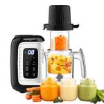 MOMYEASY Baby Food Maker, One Step Baby Food Processor Steamer with Steam Basket, Puree Blender, Cooking Grinding