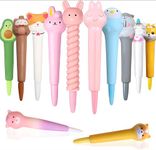 12 Pack Squishy Cute Gel Ink Pen, Party Favors Squishies Pens For Kids, Kawaii School Supplies, Cute Prizes Stress Relief Pen For Classroom