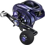 Piscifun Alijoz 400 Baitcaster Fishing Reel, 35Lbs Max Drag Aluminum Alloy Frame Baitcasting Reel, 8.1:1 Gear Ratio Freshwater & Saltwater Low Profile Casting Reel for Musky, Blue-Violet Right Handle