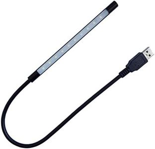 Eleidgs DZYDZR Keyboard Light Laptop Lamp USB LED 5V 1W 10 LED Long Gooseneck Touch Dimmer Lamp (Black)