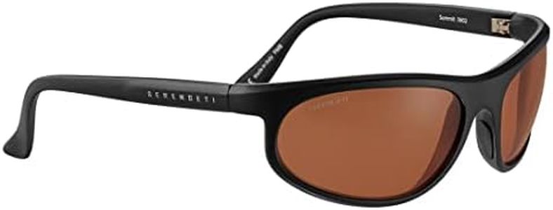 Serengeti Summit Drivers Wrap Around Sunglasses for Men - Lightweight and Comfortable Matte Black Men’s Sunglasses With Mineral Glass Lenses and Photochromic UV Protection