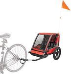 Allen Sports Hi-Viz 2-Child Bicycle Trailer, Model ET2-R, Red