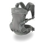 Graco Cradle Me 4 in 1 Baby Carrier - Mineral Grey, Includes Newborn Mode with No Insert Needed, Supports 3.6-15.8 kg (8-35 lb)