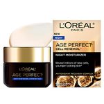 L'Oreal Paris Night Face Moisturizer Cream, Age Perfect Cell Renewal, with Antioxidant Recovery Complex + Vitamin E, Smoothes the look of Wrinkles for Firmer looking Skin, Skincare, 50 mL