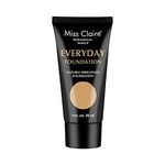 Miss Claire Professional Makeup Everyday Foundation For Acne Prone Skin Type Natural Weightless Full Coverage Foundation 30Ml Cream (Be-05 Beige)