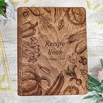 Wooden Recipe Book Engraved Family 