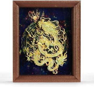 Chinese Traditional Art, 3D Paper Feng Shui Decor, Dragon Designs Art Frame, Hand-made Traditional Artwork for Home Bedroom Office Porch
