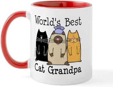 CafePress World's Best Cat Grandpa Mug 11 oz (325 ml) Ceramic Coffee Mug