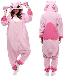 URRCFIO Adult Onesie Animal Pajamas Halloween Cosplay Costumes Party Wear X-Large Pink