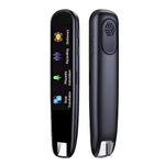 luolety Scan Translator Pen, Scan Reader Pen for Dyslexia Support 112 Language Voice Translation Offline Scanning Reading with Touchscreen for Meetings Learning Travelers Students (Black)