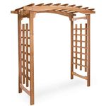 All Things Cedar PA96 Garden Arbor | 6-Ft Handcrafted Wooden Trellis for Climbing Plants Outdoor | Cedar Wedding Arches for Ceremony | Easy Assembly, Weather Resistant (71x35x87)