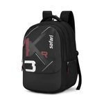 Safari Arrow-2 38L Laptop Backpack Bag for Men and Women, Ideal for Office/School/College Boys and Girls, 4 Compartment Casual Backpack with Rain Cover, Trolley Sleeve & Organizer, Color Black