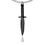 Fusamk Fashion Titanium Steel Dagger Tag Pendant Knife Necklace