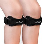 Abco Tech Patella Knee Strap - Knee Pain Relief - Tendon and Knee Support for Running, Hiking, Soccer, Basketball, Volleyball and Exercise - Runners Knee Stabilizer - Adjustable Band (Black - 2 Pack)