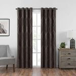 Eclipse Caprese Grommet Top Curtains for Bedroom, Single Panel, 52 in x 95 in, Espresso