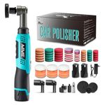 AUTIWOZ Cordless Mini Car Polisher, Micro Scratch Remover Buffer Polisher, 1/2/3 Inch RO/DA Mini Polisher for Car Detailing, Motorcycle Polisher, 6 Speeds 2Pcs 2000mAh Li-Ion Batteries Polishing Kits