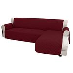 Easy-Going Microfiber Sofa Slipcover L Shape Sofa Cover Sectional Couch Cover Chaise Cover Reversible Sofa Cover Furniture Cover For Pets Kids Children Dog(Large,Christmas Red/Christmas Red)