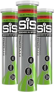 Science in Sport | SiS Go Hydro | Zero Sugar, 7 Calories | Effervescent Electrolyte Tablets for Improved Hydration, Recovery & Performance | Triple Pack (3 x 20 Tabs) | Strawberry & Lime