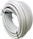 Sealproof 2" Dia Flexible PVC Pipe, Pool and Spa Hose, Schedule 40 Tubing, Made In USA, 2-Inch, 25 FT, White