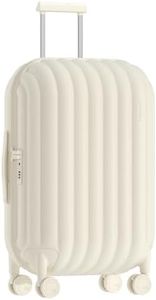 artrips Carry On Luggage with 8 Spinner Wheels,20'' Spinner Luggage,PC Lightweight Hardside Luggage,Travel Suitcase with Bread Design,TSA Lock,Brown,Carry On 20-Inch,47L, White, 20", Bread Design