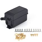 Universal 6 Way Blade Fuse Holder Box Fuse Relay Holder Box Block Socket for Auto Car SUV Off-Road Pickup Truck Vehicles