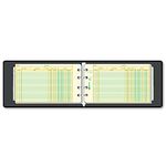 Rediform Four-Ring Ledger Binder with 100 Ledger Sheets and A-Z Index, 8.5 x 5.5 inches, Black Cover (63-453)