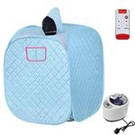 NAIMP Portable Home Steam Sauna Tent, 2.2L Folding Sauna with Sauna Pot and Remote, Temperature Adjustable, Time Setting, Personal Sauna Spa Full Body Slimming Detox Therapy​