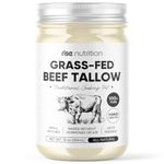 Rise Nutrition Grass-Fed Beef Tallow | 100% Pure | Paleo-Friendly, Keto Friendly | 12 oz (355mL)