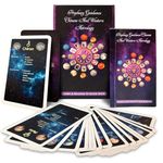 VisionaryGu Astrology Learning Oracle Cards - Western & Chinese Zodiac Learn and Read Deck - Prophecy Guidance Cards with Keywords, Color-Coded Elements, Detailed Easy-to-Learn Guidebook - 51-Cards